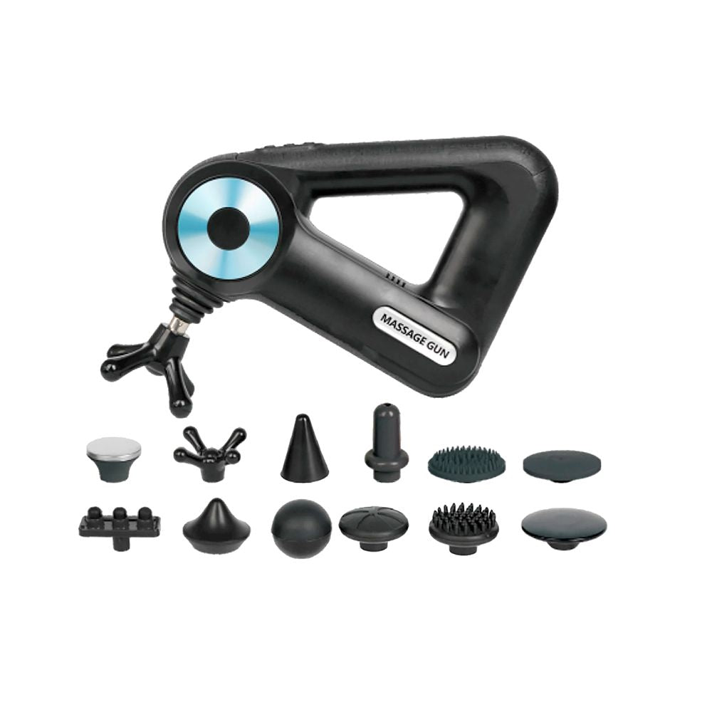 Hand held Triangular - 12 Head changeable Massage Gun